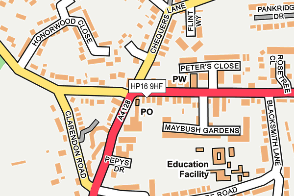 HP16 9HF map - OS OpenMap – Local (Ordnance Survey)