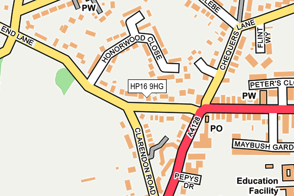 HP16 9HG map - OS OpenMap – Local (Ordnance Survey)