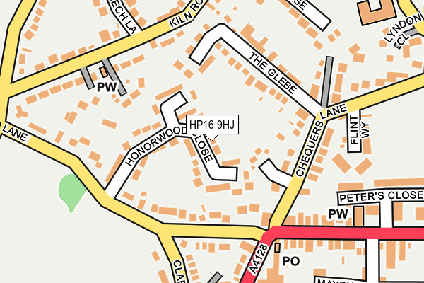 HP16 9HJ map - OS OpenMap – Local (Ordnance Survey)
