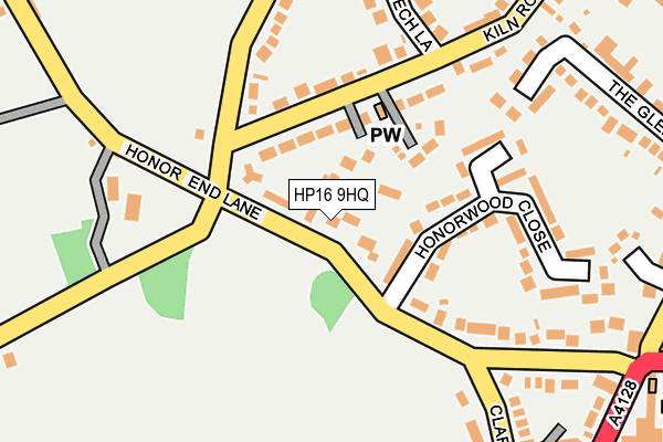 HP16 9HQ map - OS OpenMap – Local (Ordnance Survey)
