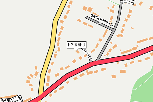 HP16 9HU map - OS OpenMap – Local (Ordnance Survey)