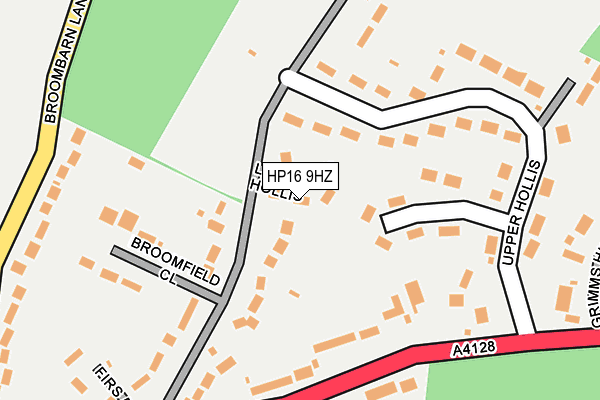 HP16 9HZ map - OS OpenMap – Local (Ordnance Survey)