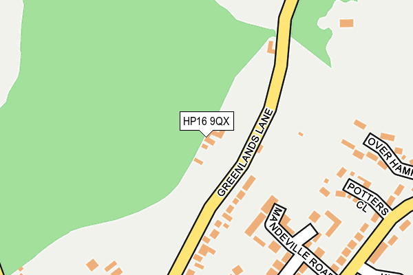 HP16 9QX map - OS OpenMap – Local (Ordnance Survey)