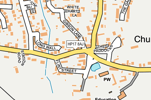 HP17 8AJ map - OS OpenMap – Local (Ordnance Survey)