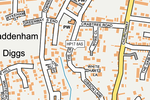 HP17 8AS map - OS OpenMap – Local (Ordnance Survey)