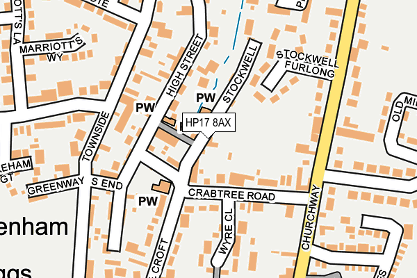 HP17 8AX map - OS OpenMap – Local (Ordnance Survey)