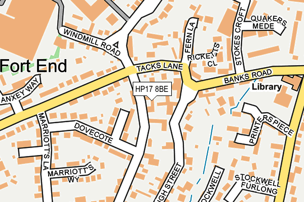 HP17 8BE map - OS OpenMap – Local (Ordnance Survey)