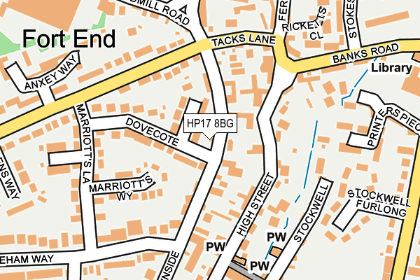 HP17 8BG map - OS OpenMap – Local (Ordnance Survey)