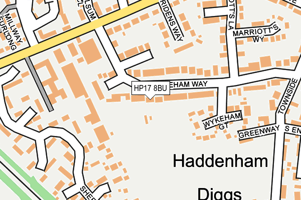 HP17 8BU map - OS OpenMap – Local (Ordnance Survey)