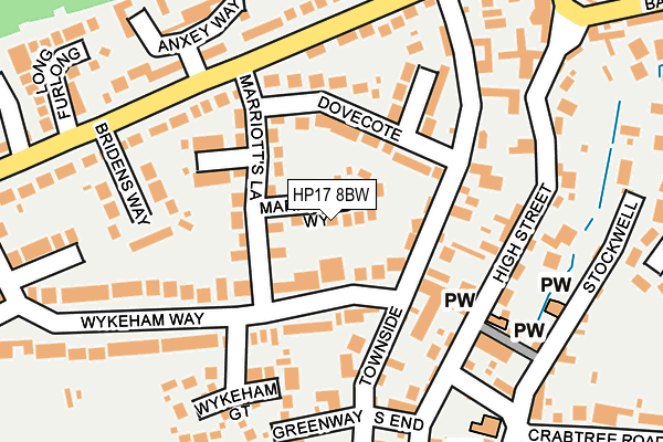 HP17 8BW map - OS OpenMap – Local (Ordnance Survey)