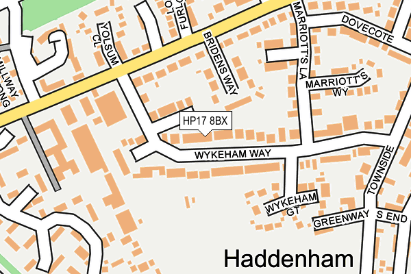 HP17 8BX map - OS OpenMap – Local (Ordnance Survey)