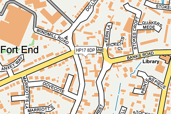 HP17 8DP map - OS OpenMap – Local (Ordnance Survey)