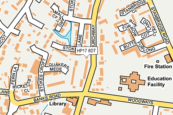 HP17 8DT map - OS OpenMap – Local (Ordnance Survey)