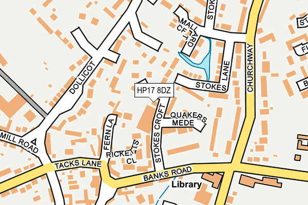 HP17 8DZ map - OS OpenMap – Local (Ordnance Survey)