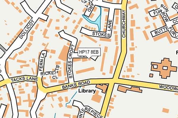 HP17 8EB map - OS OpenMap – Local (Ordnance Survey)