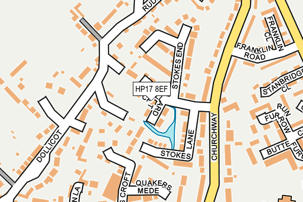HP17 8EF map - OS OpenMap – Local (Ordnance Survey)