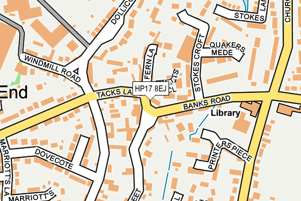 HP17 8EJ map - OS OpenMap – Local (Ordnance Survey)