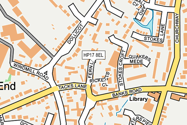 HP17 8EL map - OS OpenMap – Local (Ordnance Survey)