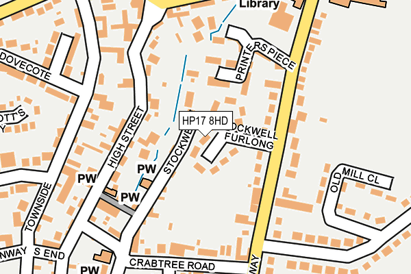 HP17 8HD map - OS OpenMap – Local (Ordnance Survey)