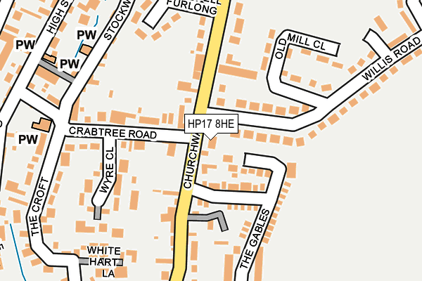 HP17 8HE map - OS OpenMap – Local (Ordnance Survey)