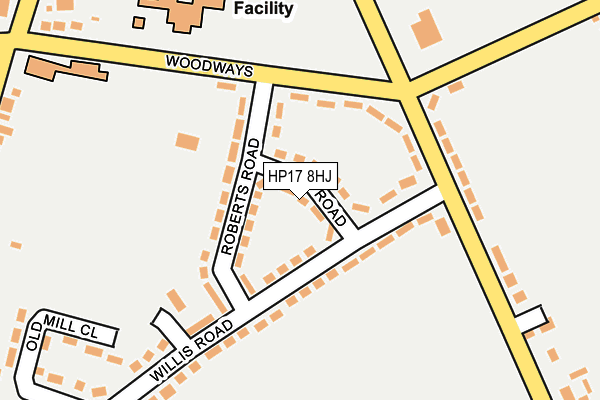 HP17 8HJ map - OS OpenMap – Local (Ordnance Survey)