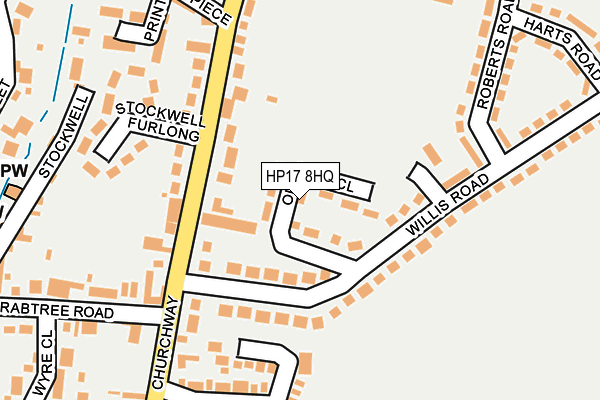 HP17 8HQ map - OS OpenMap – Local (Ordnance Survey)