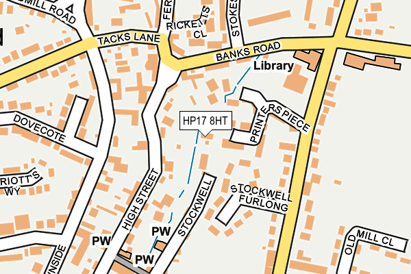 HP17 8HT map - OS OpenMap – Local (Ordnance Survey)