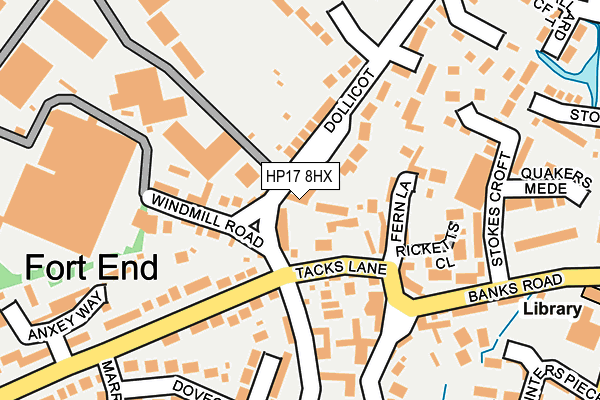 HP17 8HX map - OS OpenMap – Local (Ordnance Survey)