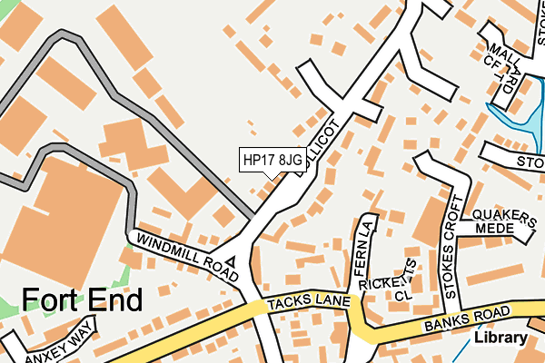HP17 8JG map - OS OpenMap – Local (Ordnance Survey)