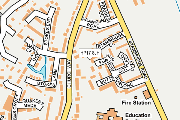 HP17 8JH map - OS OpenMap – Local (Ordnance Survey)