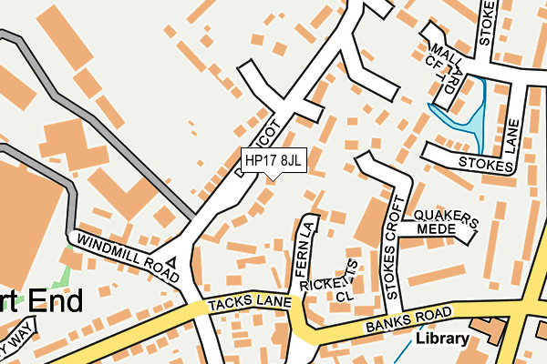 HP17 8JL map - OS OpenMap – Local (Ordnance Survey)