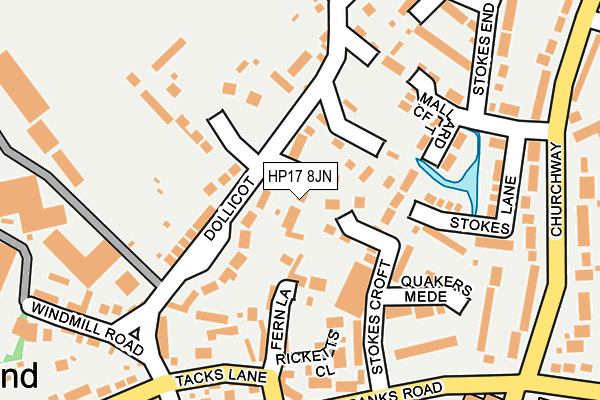 HP17 8JN map - OS OpenMap – Local (Ordnance Survey)