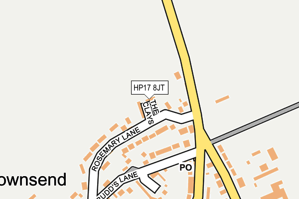 HP17 8JT map - OS OpenMap – Local (Ordnance Survey)