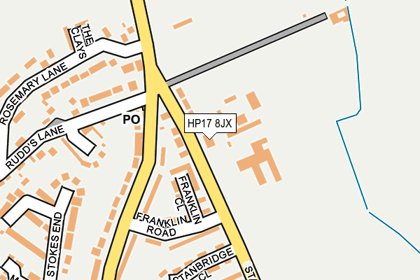 HP17 8JX map - OS OpenMap – Local (Ordnance Survey)