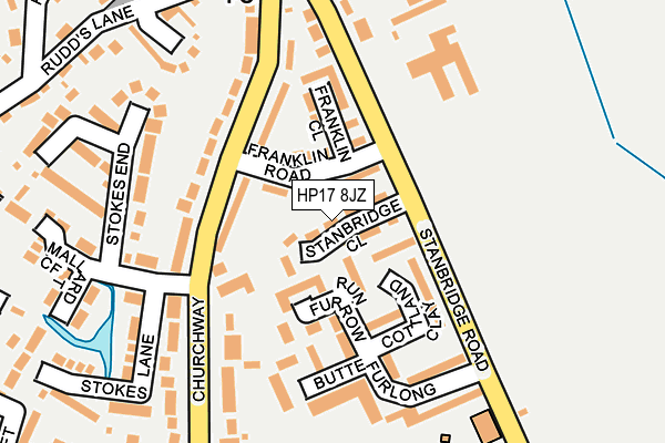 HP17 8JZ map - OS OpenMap – Local (Ordnance Survey)