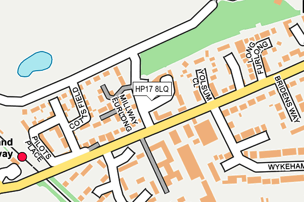 HP17 8LQ map - OS OpenMap – Local (Ordnance Survey)