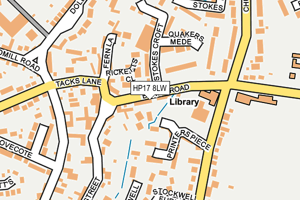 HP17 8LW map - OS OpenMap – Local (Ordnance Survey)