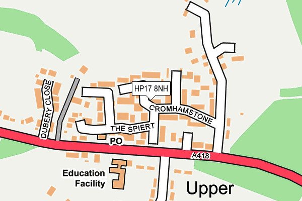 HP17 8NH map - OS OpenMap – Local (Ordnance Survey)