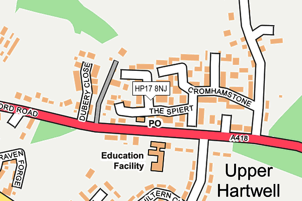 HP17 8NJ map - OS OpenMap – Local (Ordnance Survey)