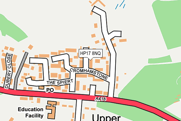 HP17 8NQ map - OS OpenMap – Local (Ordnance Survey)