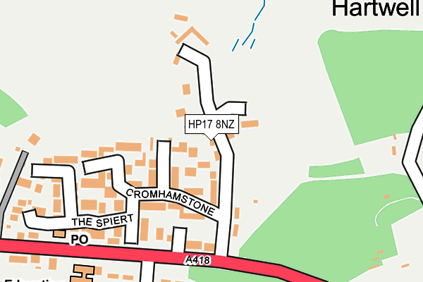 HP17 8NZ map - OS OpenMap – Local (Ordnance Survey)