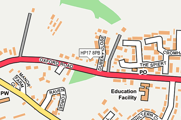 HP17 8PB map - OS OpenMap – Local (Ordnance Survey)
