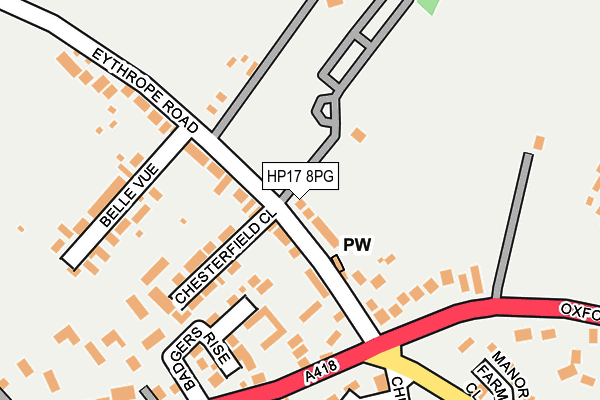 HP17 8PG map - OS OpenMap – Local (Ordnance Survey)