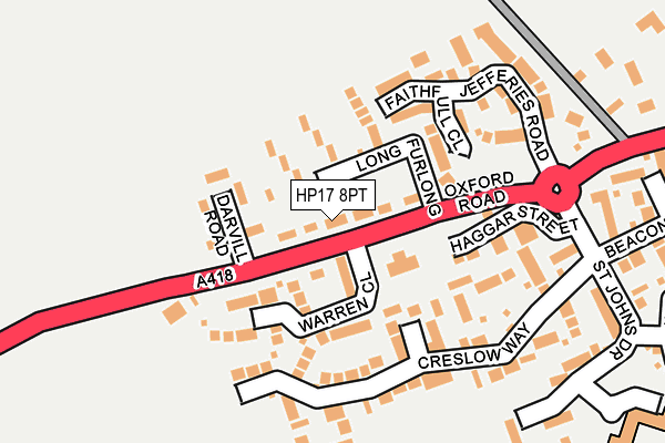 HP17 8PT map - OS OpenMap – Local (Ordnance Survey)