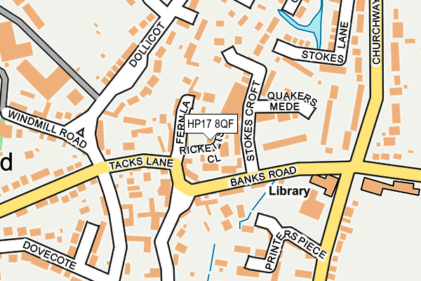 HP17 8QF map - OS OpenMap – Local (Ordnance Survey)