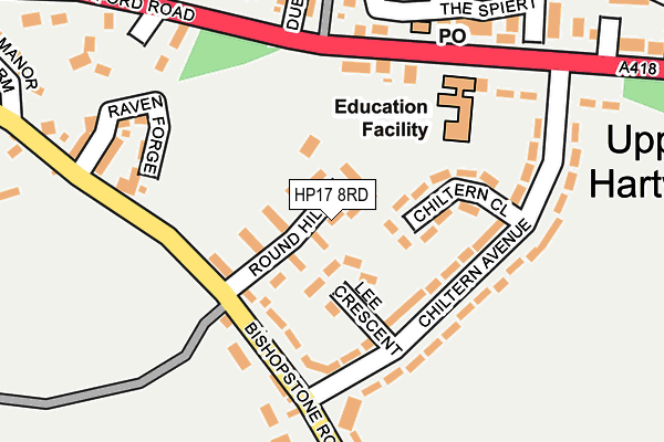 HP17 8RD map - OS OpenMap – Local (Ordnance Survey)