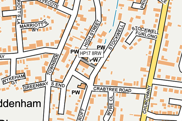 HP17 8RW map - OS OpenMap – Local (Ordnance Survey)