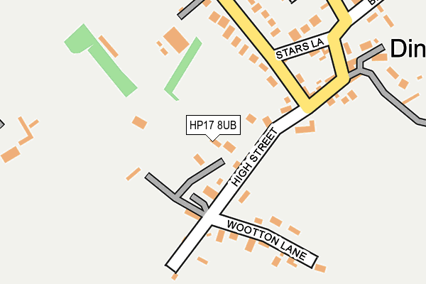 HP17 8UB map - OS OpenMap – Local (Ordnance Survey)