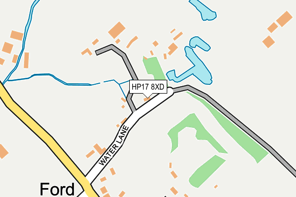 HP17 8XD map - OS OpenMap – Local (Ordnance Survey)