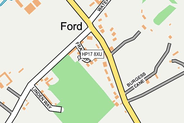 HP17 8XU map - OS OpenMap – Local (Ordnance Survey)